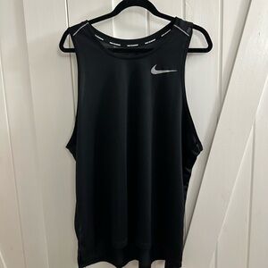 Nike Dri-FIT Black Athletic Tank Top Miler Singlet - XXL